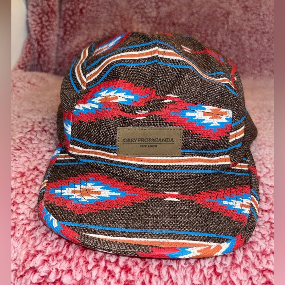 OBEY PROPAGANDA 5 Panel StrapBack Hat Aztec SouthWest HUF FTP Smokers Club LRG​​ - Picture 5 of 7